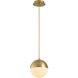 Luna 8 inch Aged Brass Pendant Ceiling Light