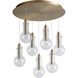 Primo 7 Light 18 inch Aged Brass Pendant Ceiling Light