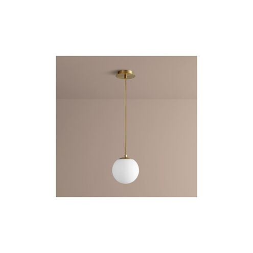 Luna LED 8 inch Aged Brass Pendant Ceiling Light in 3000K