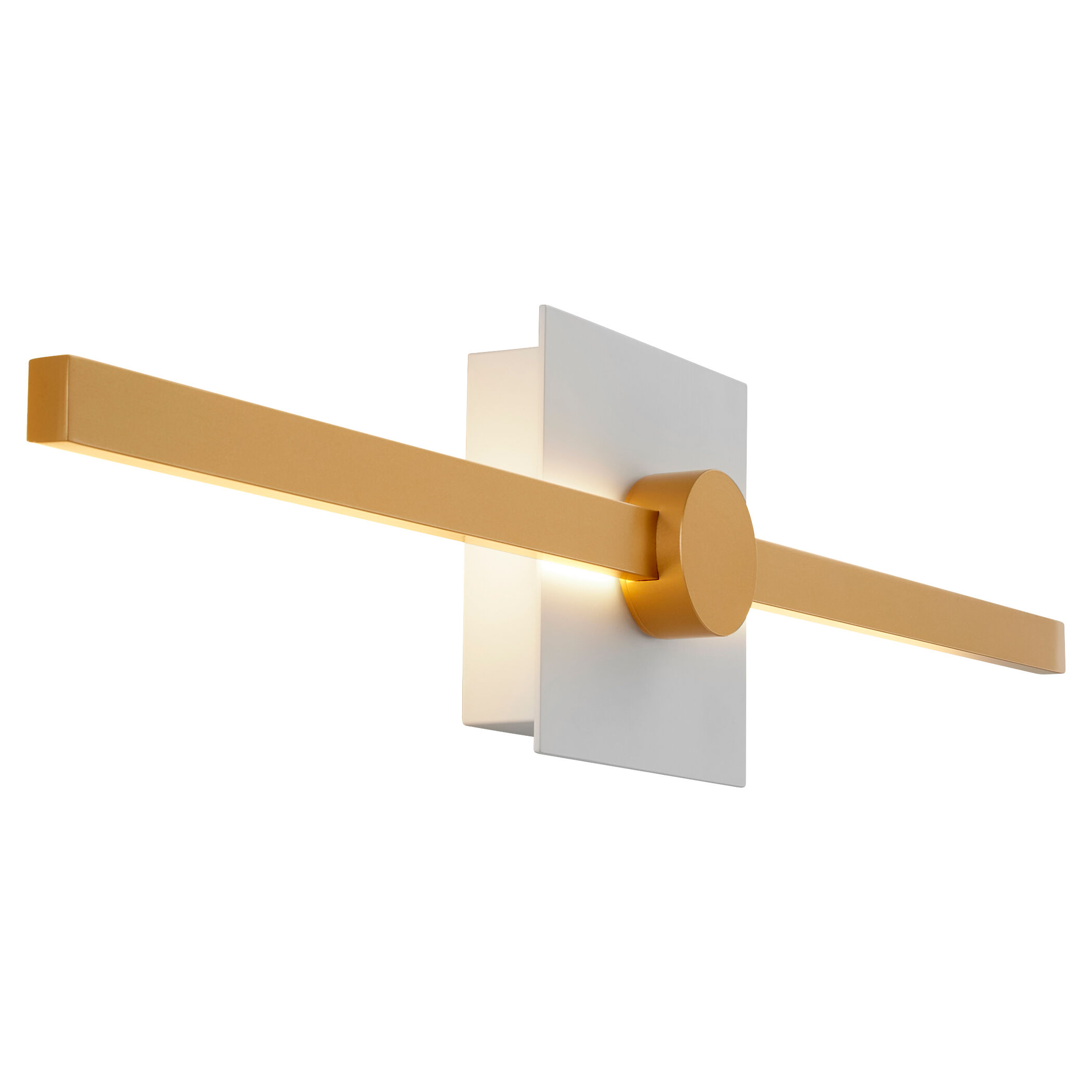 Zora 1 Light 21 inch White/Industrial Brass Vanity Light Wall Light