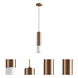 Opus 1 Light 4 inch Satin Copper Pendant Ceiling Light