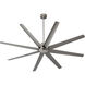 Fleet 72 inch Satin Nickel with Silver Blades Indoor Outdoor Fan