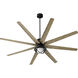Fleet 72 inch Black with Weathered Gray Blades Indoor Outdoor Fan