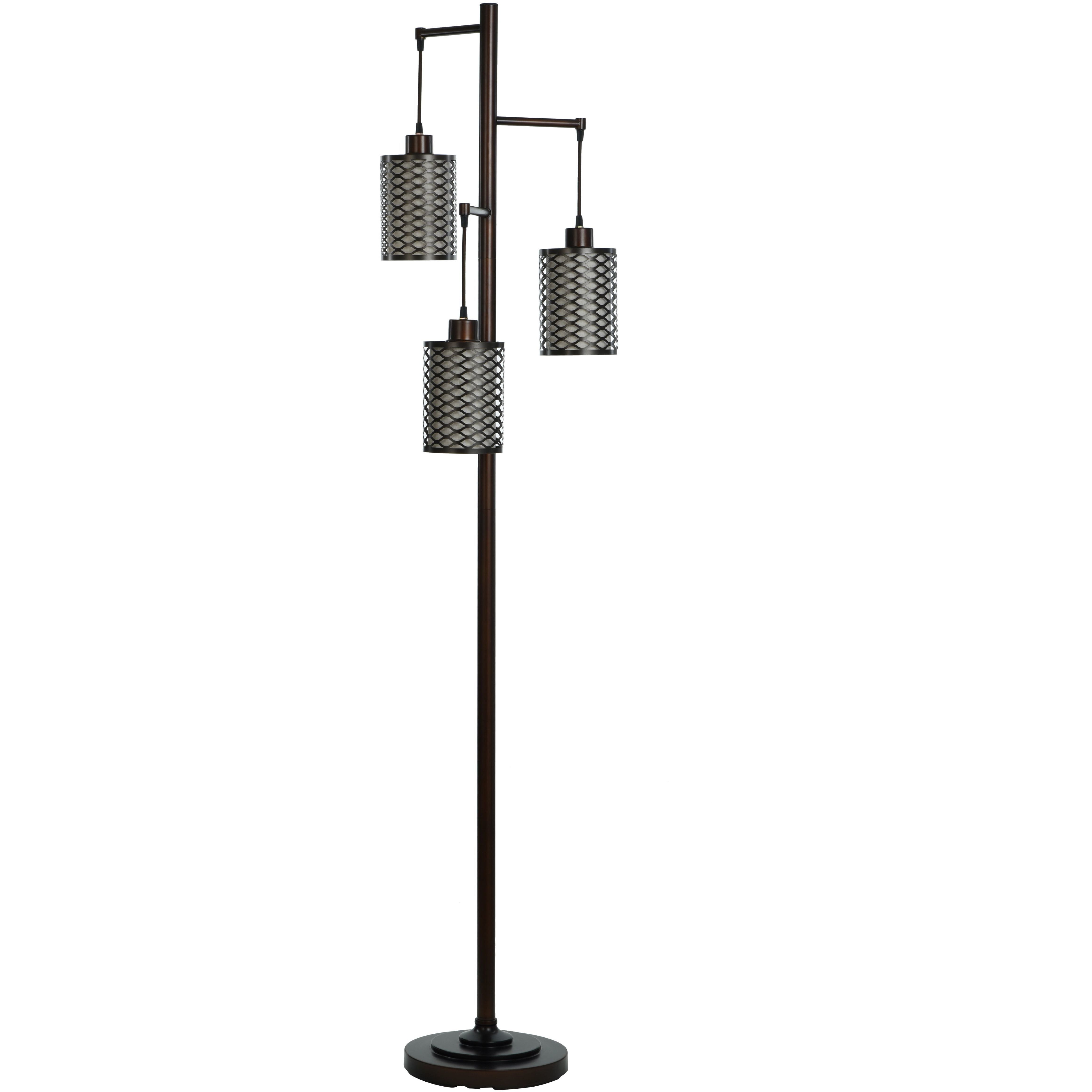 Cameron 72 inch 27 watt Rubbed Bronze Floor Lamp Portable Light