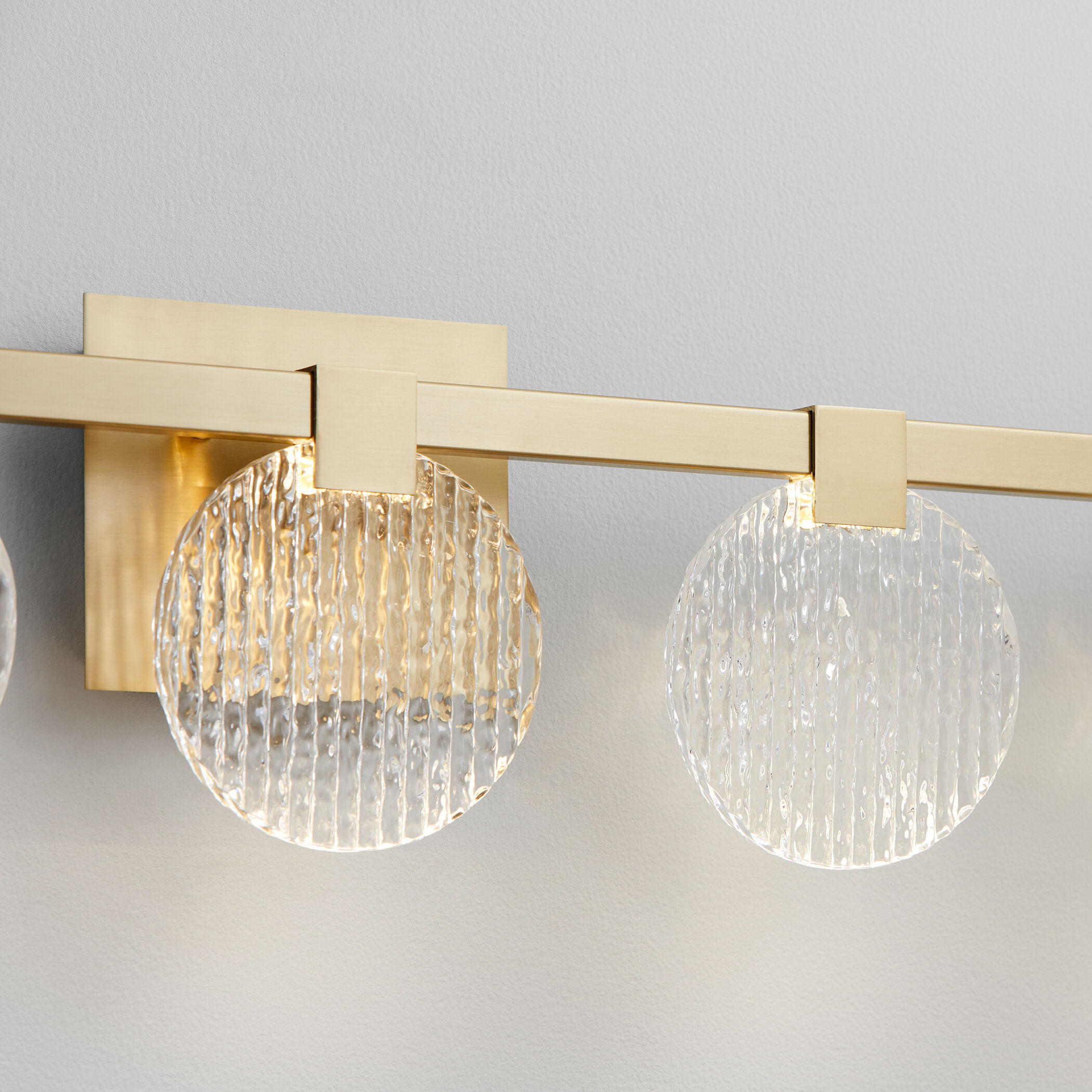 Axiom 5 Light 38 inch Aged Brass Vanity Light Wall Light