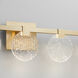 Axiom 5 Light 38 inch Aged Brass Vanity Light Wall Light
