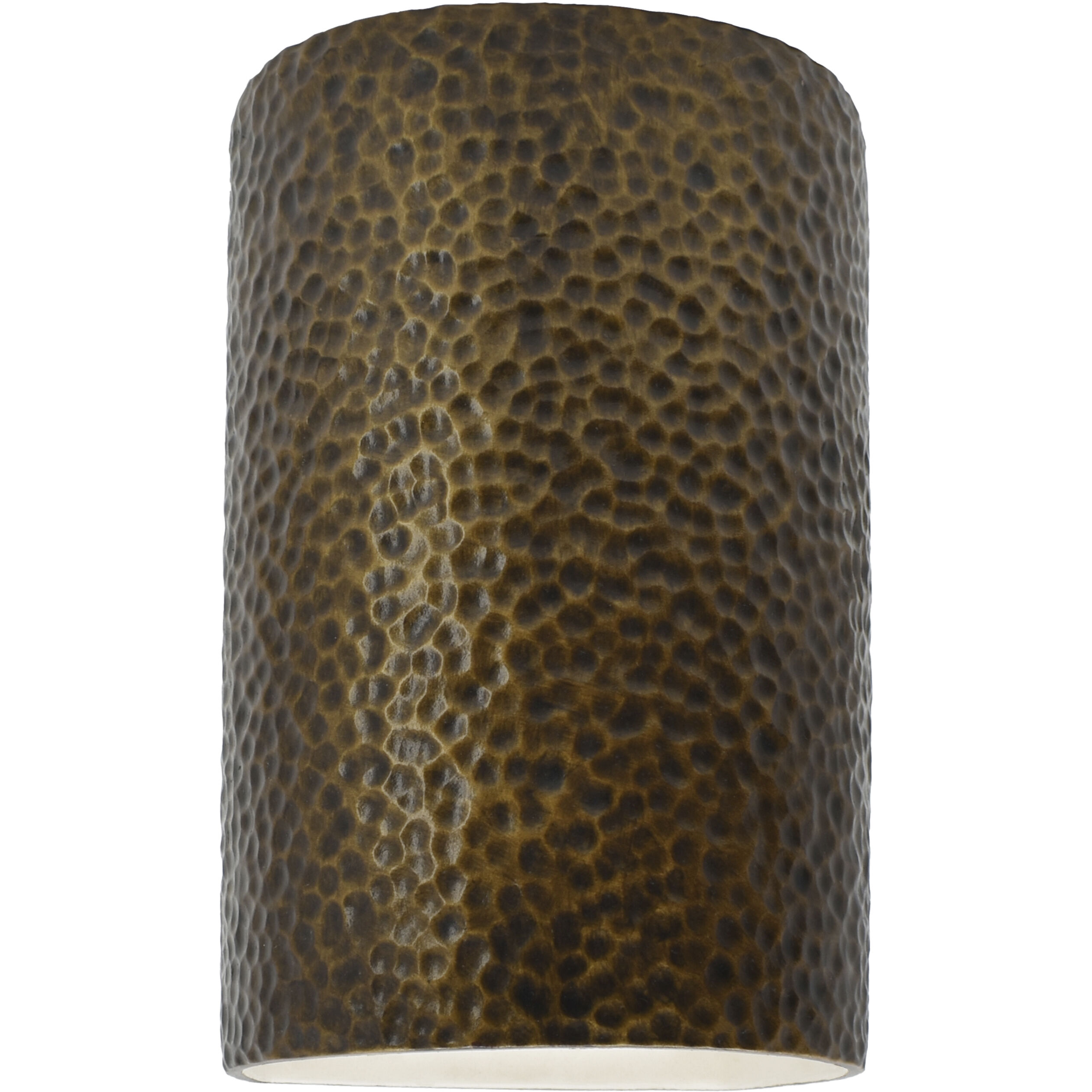 Ambiance Wall Sconce Wall Light in Hammered Brass, Incandescent, Small