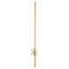 Zora 1 Light 48 inch White/Industrial Brass Sconce Wall Light