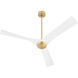 Ridley 58 inch Aged Brass with Studio White Blades Ceiling Fan