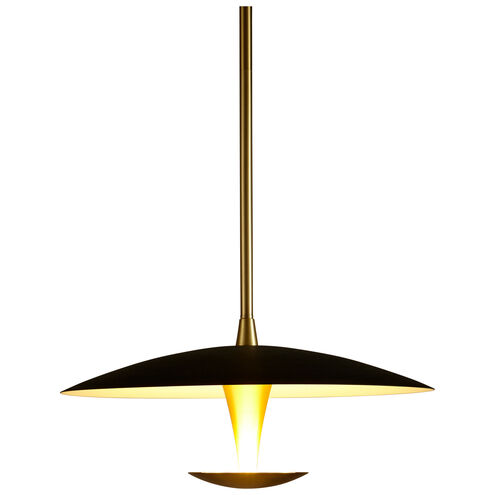 Spacely 1 Light 18 inch Black/Aged Brass Pendant Ceiling Light