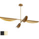 Pivot 4 Light 55 inch Black/Aged Brass Chandelier Ceiling Light