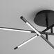 Palillos LED 33 inch Black Flush Mount Ceiling Light