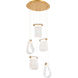 Veer 5 Light 16 inch Aged Brass Pendant Ceiling Light