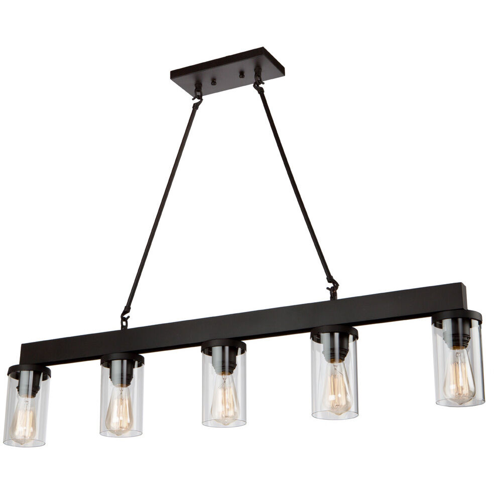 Menlo Park 5 Light 42 inch Oil Rubbed Bronze Island Light Ceiling Light