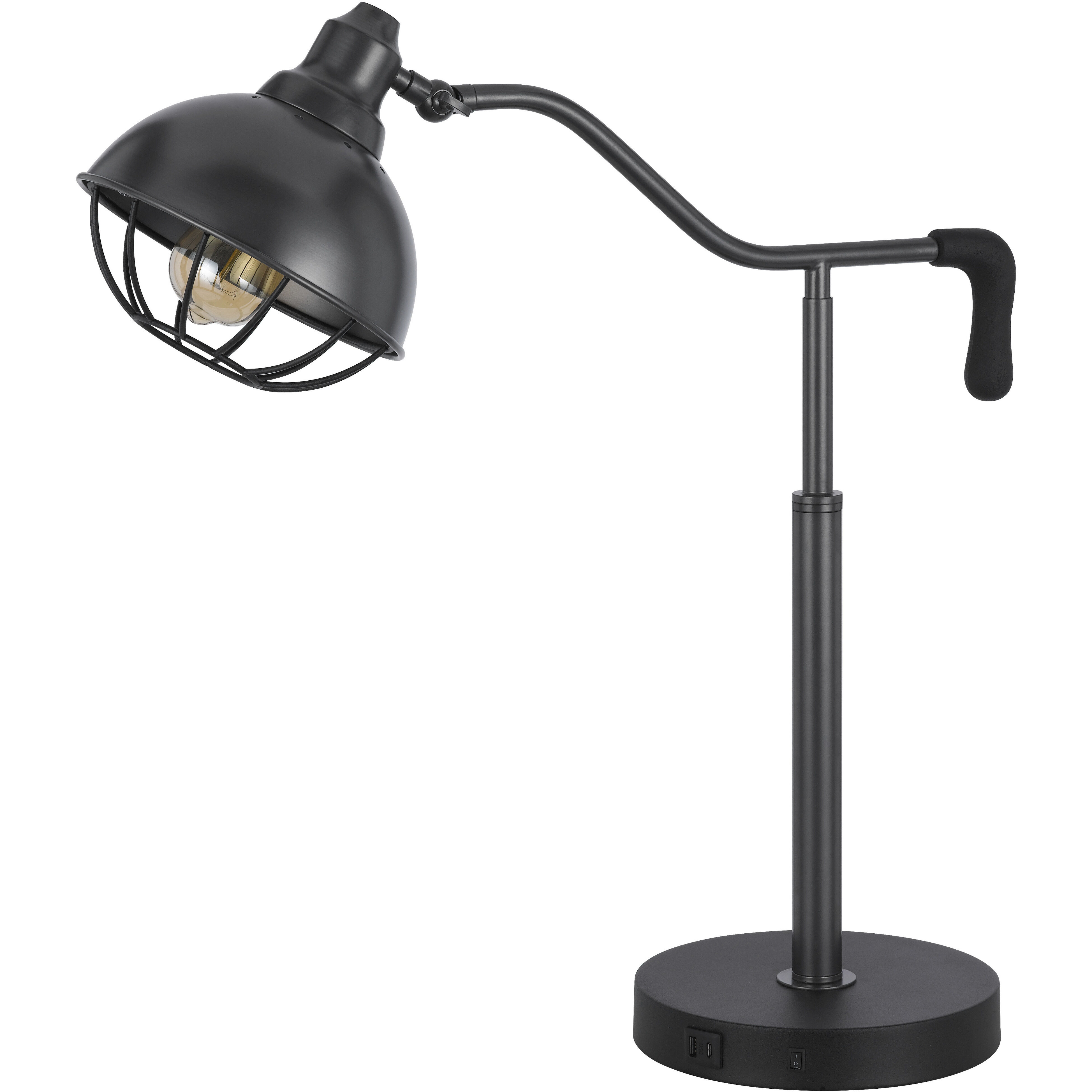 Taloga 27 inch 60.00 watt Black Iron Desk Lamp Portable Light