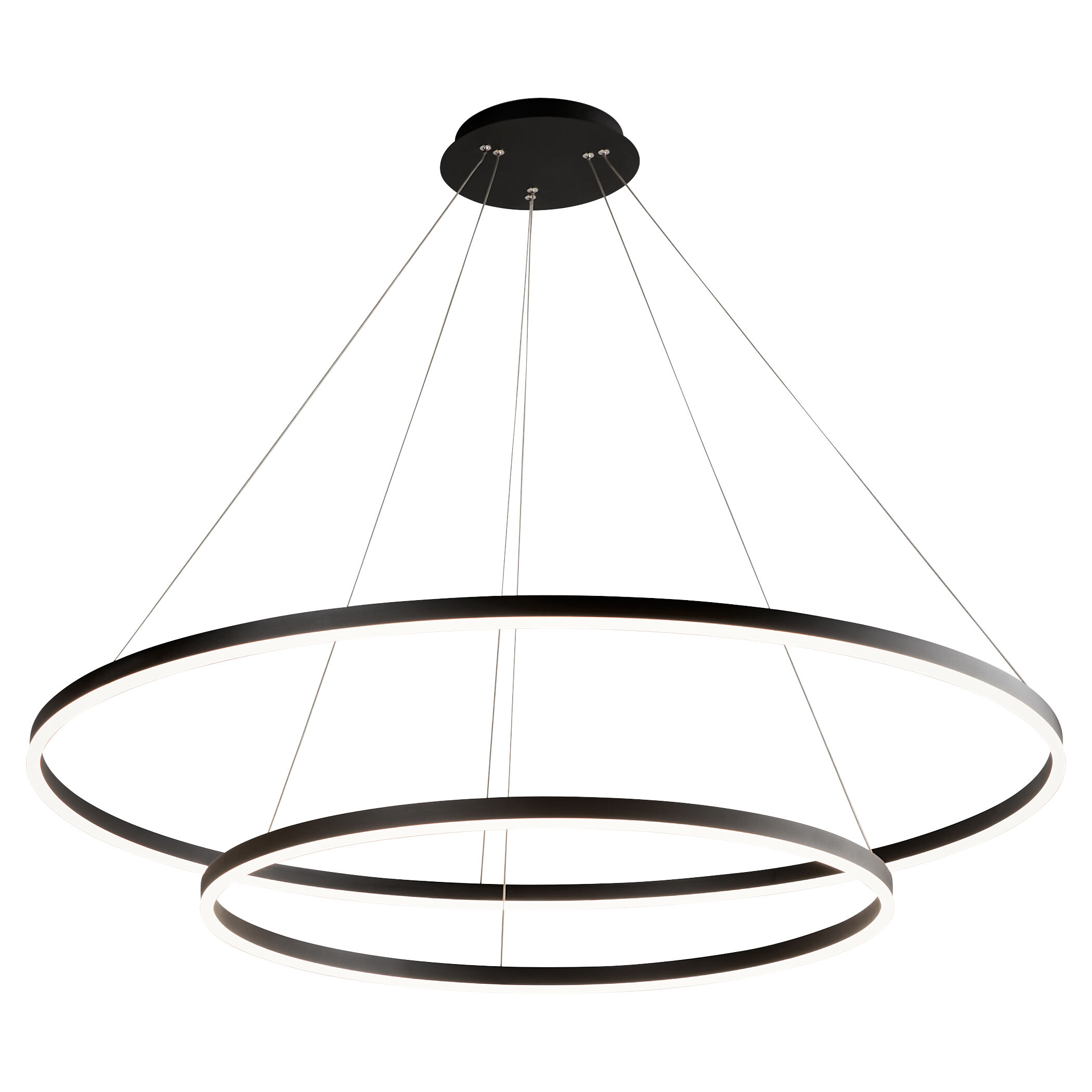 Circulo 2 Light 48 inch Black Pendant Ceiling Light