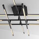 Palillos LED 37.25 inch Black Flush Mount Ceiling Light