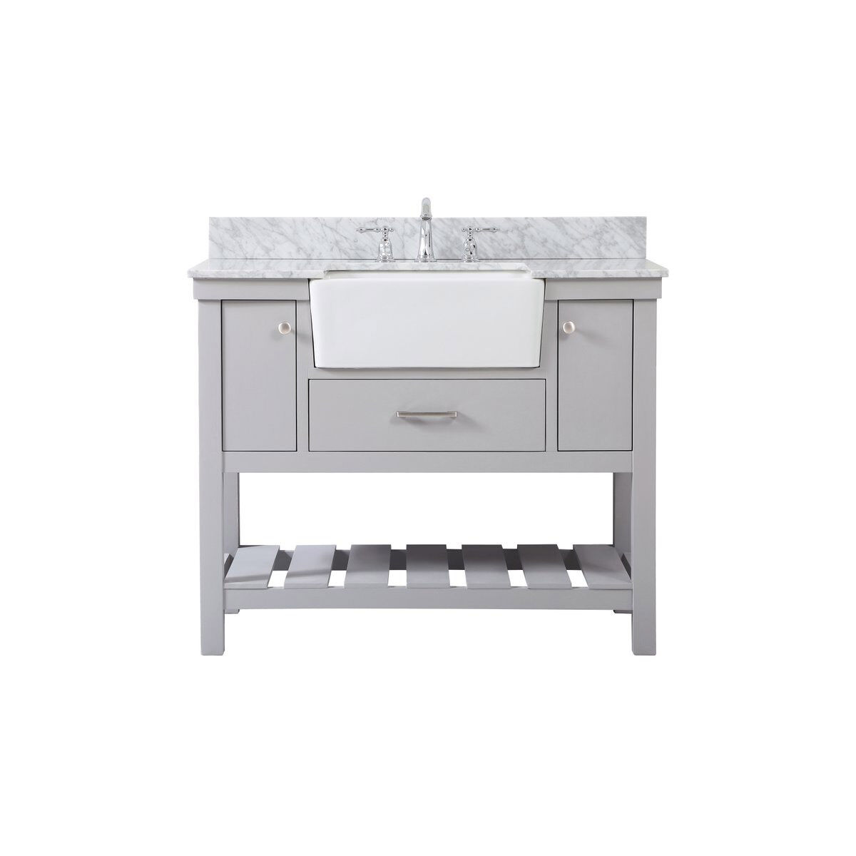Clement 42 X 22 X 34.13 inch Grey Bathroom Vanity Cabinet