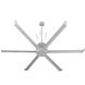Enorme 78 inch Classic Nickel with Satin Nickel Blades Outdoor Ceiling Fan
