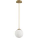 Luna 8 inch Aged Brass Pendant Ceiling Light