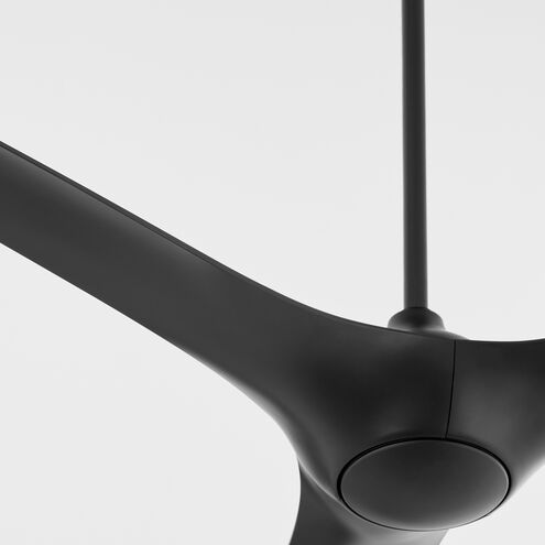 Province 56 inch Black with Matte Black Blades Ceiling Fan
