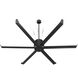 Enorme 78 inch Black with Matte Black Blades Outdoor Ceiling Fan
