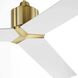 Strato 60 inch Aged Brass with Studio White Blades Ceiling Fan