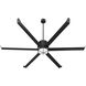 Enorme 78 inch Black with Matte Black Blades Outdoor Ceiling Fan
