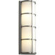 Leda 2 Light 21.75 inch Satin Nickel Outdoor Wall Sconce
