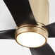 Myriad 56 inch Aged Brass with Matte Black Blades Ceiling Fan