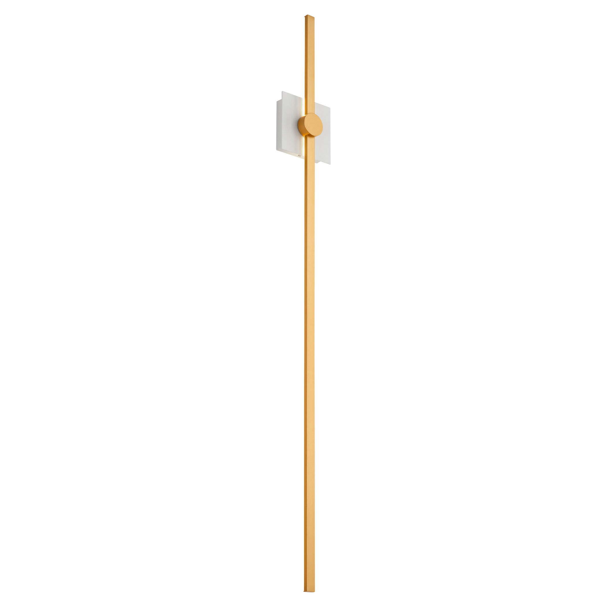 Zora 1 Light 48 inch White/Industrial Brass Sconce Wall Light