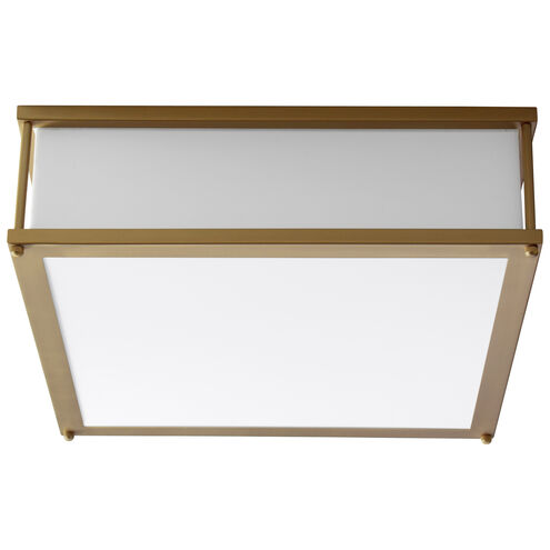 Modulo 2 Light 16 inch Aged Brass Flush Mount Ceiling Light