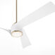Heyday 56 inch Aged Brass with Studio White Blades Ceiling Fan