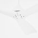 Mecca 72 inch White with Studio White Blades Ceiling Fan