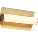 Wave LED 6 inch Aged Brass Sconce Wall Light