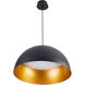 Lucci LED 23.63 inch Black/Industrial Brass Pendant Ceiling Light