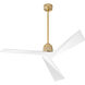 Dynamo 54 inch Aged Brass/White with White Blades Ceiling Fan