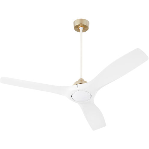 Avalon 52 inch Aged Brass with Studio White Blades Ceiling Fan