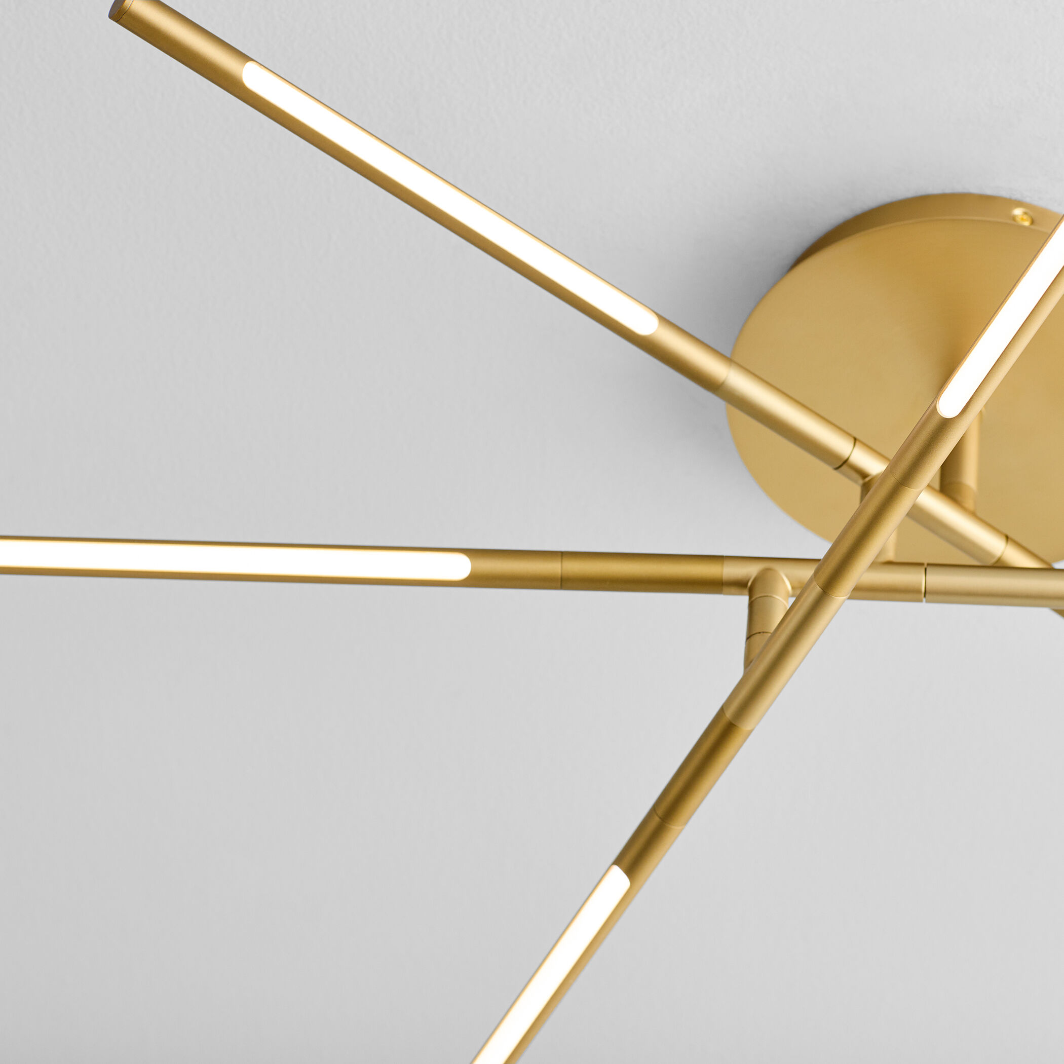 Palillos LED 33 inch Aged Brass Flush Mount Ceiling Light