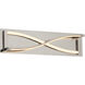 Hyperion 2 Light 22 inch Polished Nickel Vanity Light Wall Light