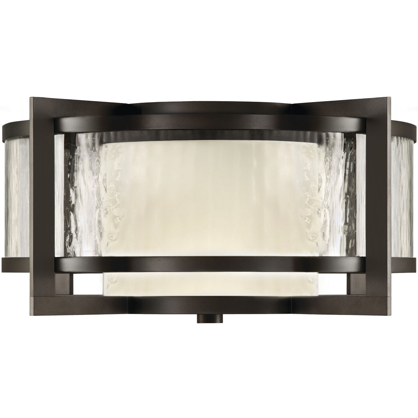 Singapore Moderne Outdoor 2 Light 20 inch Bronze Outdoor Flush Mount