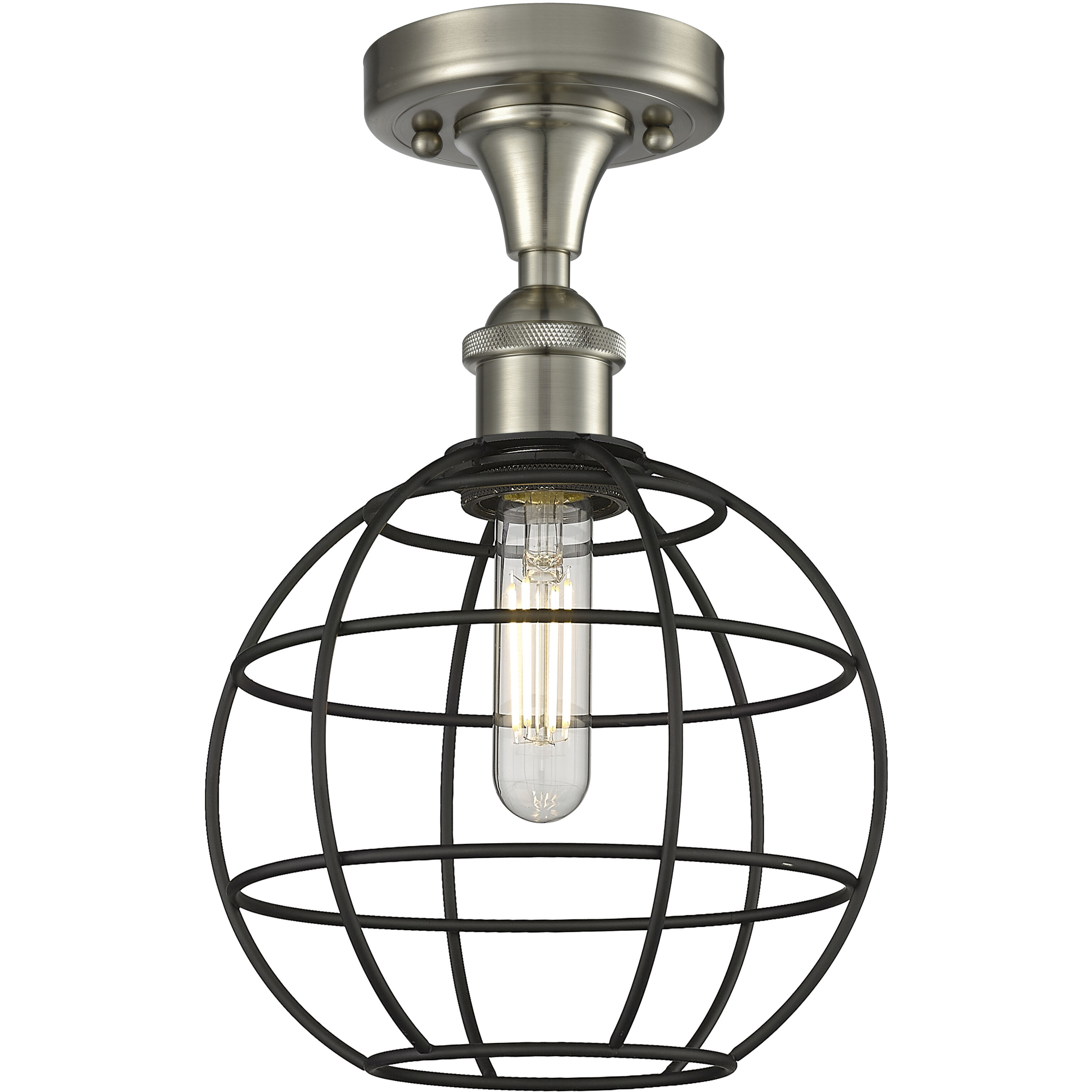 Lake Placid 1 Light 8.00 inch Semi-Flush Mount