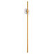 Zora 1 Light 48 inch White/Industrial Brass Sconce Wall Light