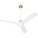 Avalon 52 inch Aged Brass with Studio White Blades Ceiling Fan