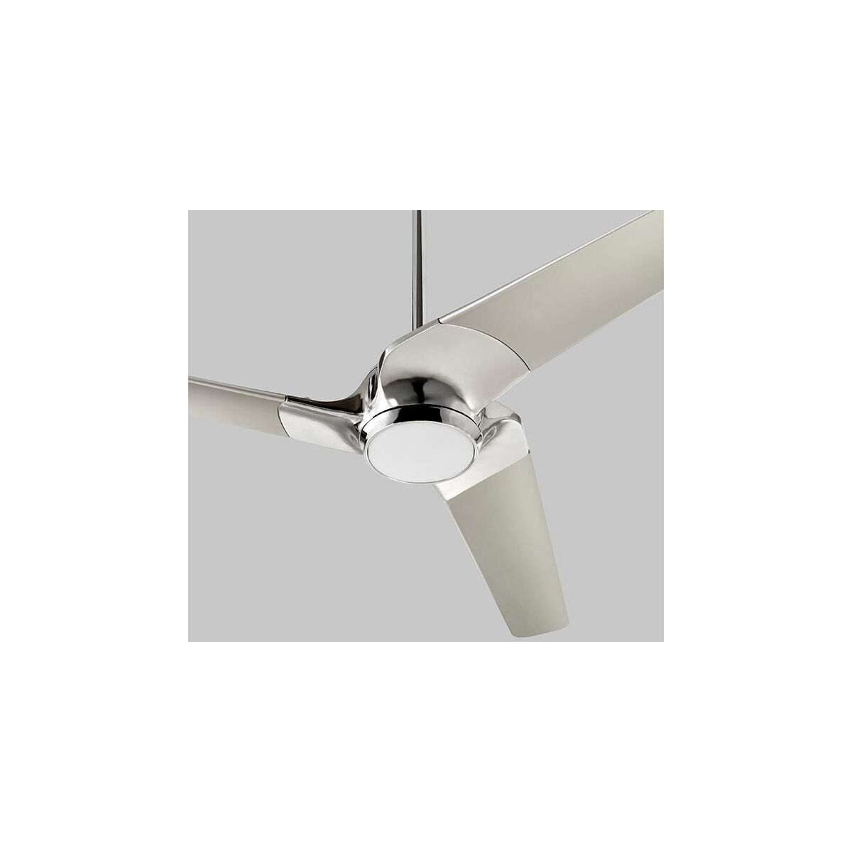 Sol 56 inch Polished Nickel with Satin Nickel Blades Indoor Fan in Polished Chrome, Light Kit Sold Separately