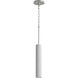 Totem 1 Light 3 inch Satin Nickel/Gray Pendant Ceiling Light