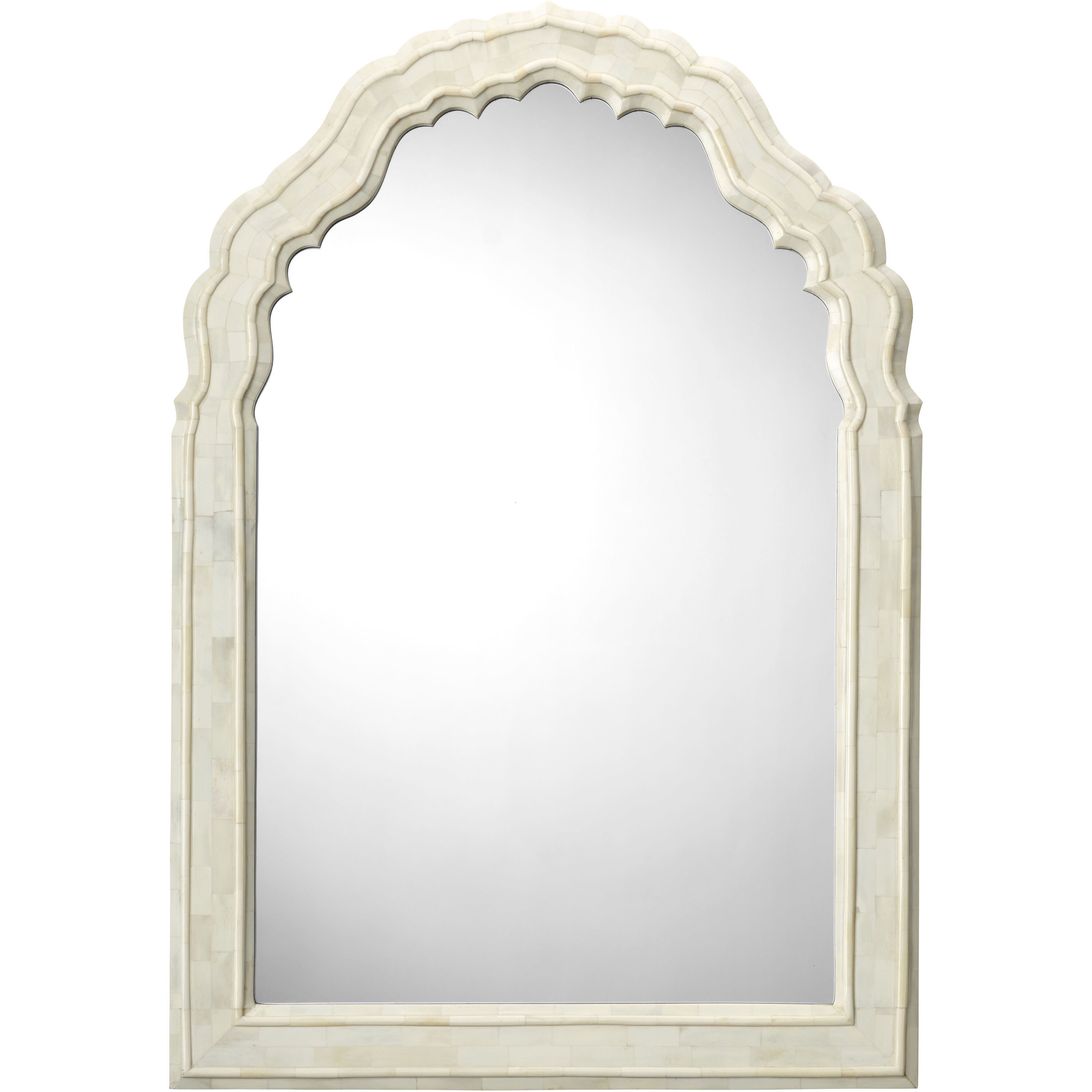 Chateau 36 X 24 inch Smooth White Mirror, Inline