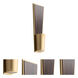 Favero 2 Light 5 inch Aged Brass/Walnut Sconce Wall Light