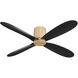 Myriad 56 inch Aged Brass with Matte Black Blades Ceiling Fan