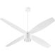 Samaran 60 inch White with Studio White Blades Ceiling Fan